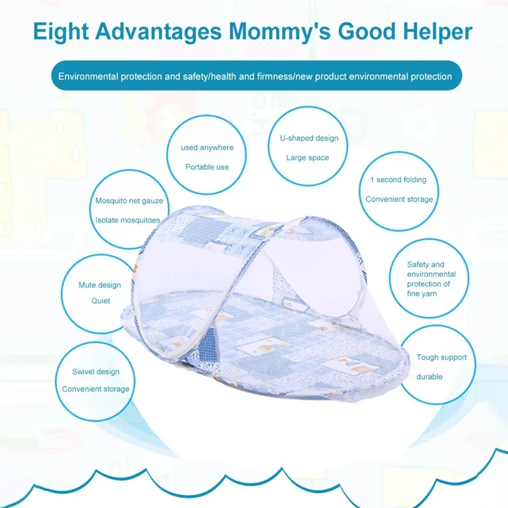 Mosquito Net for Baby Cribs Portable Baby Bed Foldable Summer Children Mosquito Net High Density Grids Tent for Newborn Infant