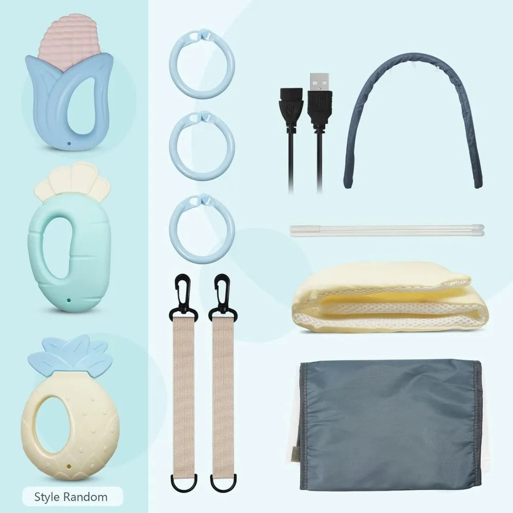 Diaper Bag with Changing Station,large Capacity Baby Diaper Bag Backpack for Mom Dad,3 Insulate Pocket& Breast Pump Diaper Bag